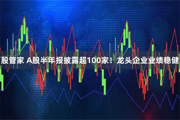 股管家 A股半年报披露超100家！龙头企业业绩稳健